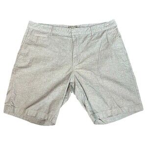 LinkSoul Shorts Mens 38 8” Grey Golf Chino Casual Preppy Logo Pockets